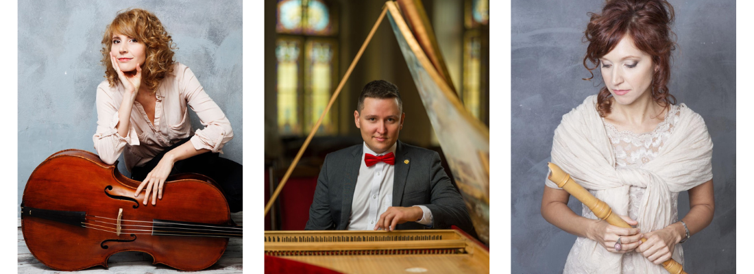 Kállay Ágnes gordonka, Kállay Katalin blockföte, Tóth-Vajna Zsombor csembaló