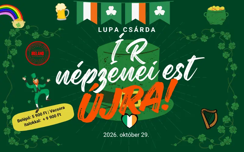 Ír népzenei est a Lupa Csárdában!