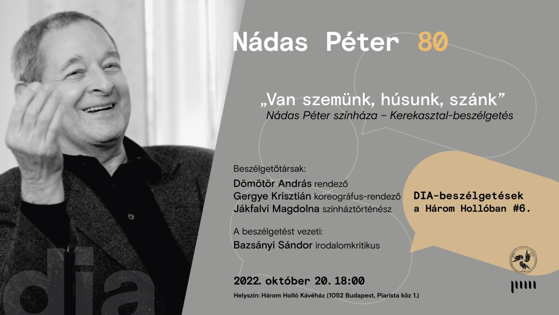 Nádas Péter 80 | "Van szemünk, húsunk, szánk"