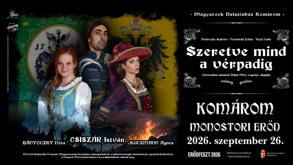 Link: Szeretve mind a vérpadig - történelmi musical Jókai Mór regénye alapján a Magyarock Dalszínház előadásában