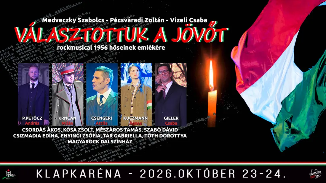 Link: Választottuk a jövőt – musical (120 perc, 2 felvonás szünettel)