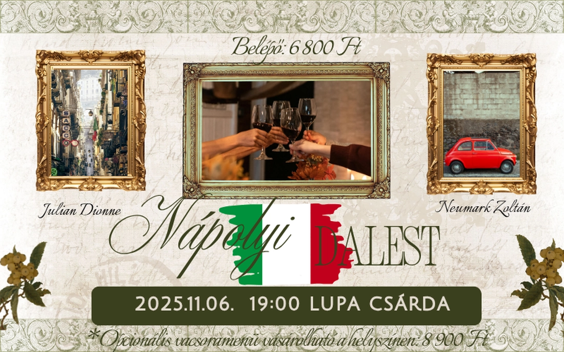 Julian Dionne és Neumark Zoltán nápolyi dalestje