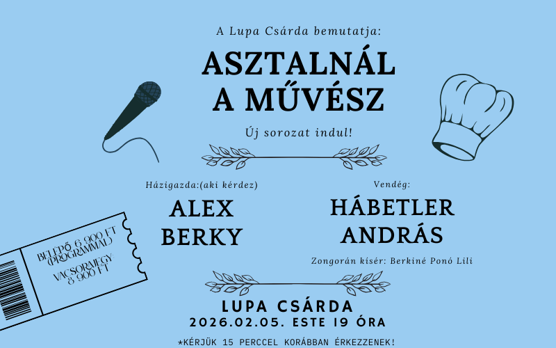 Link: Asztalnál a művész